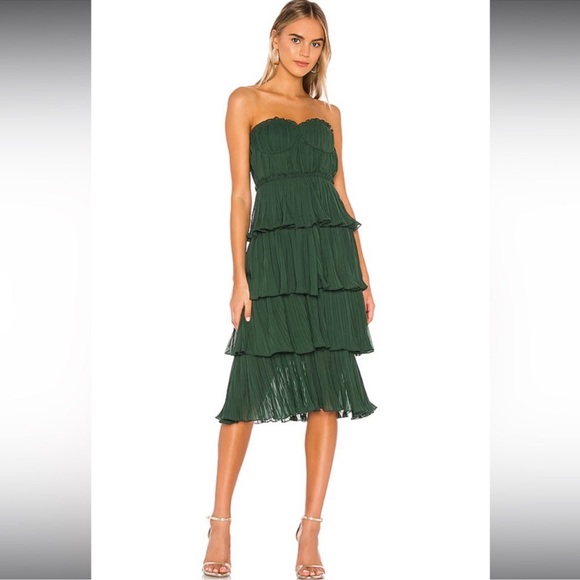 Lovers + Friends Dresses & Skirts - LOVERS AND FRIENDS Alex Midi Dress in Emerald Green Size S